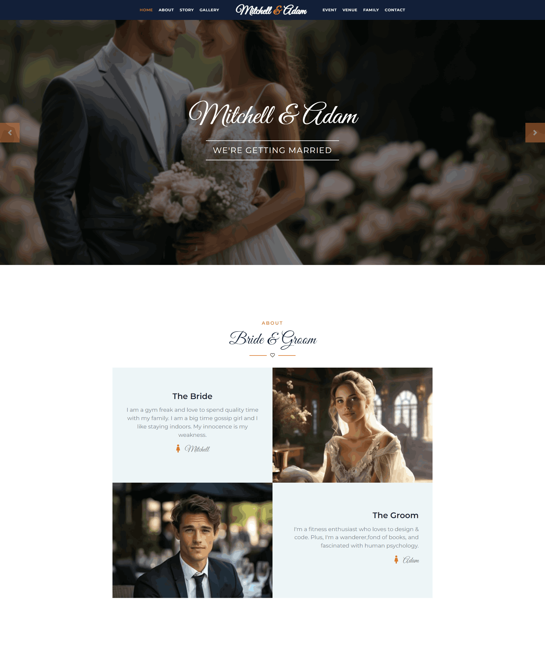 Classic Wedding template preview