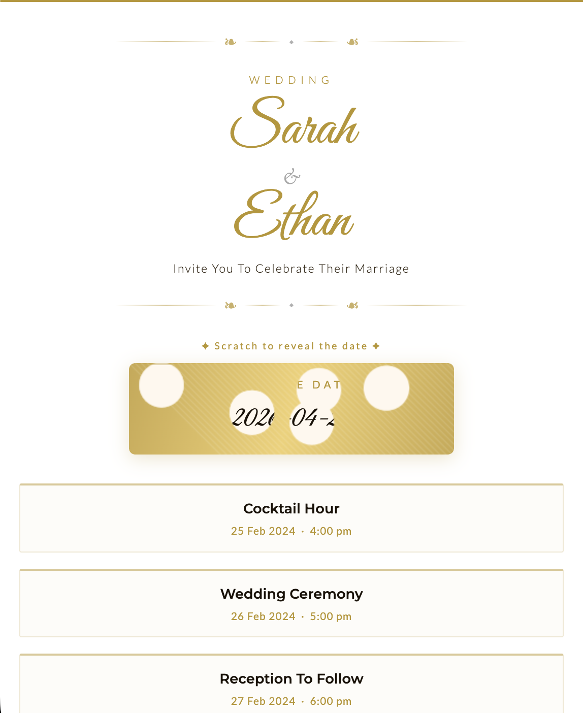 Aurelia wedding template preview