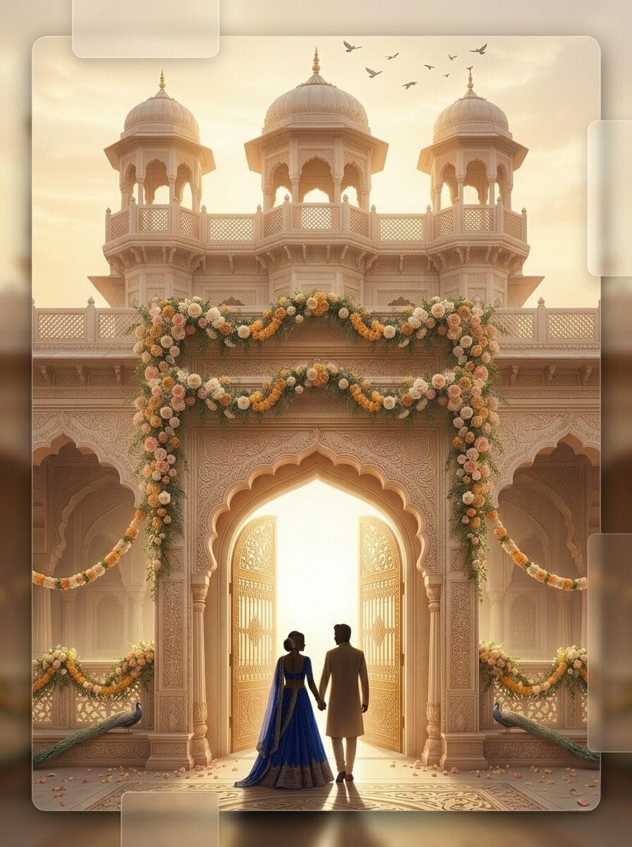 Ivory wedding template preview
