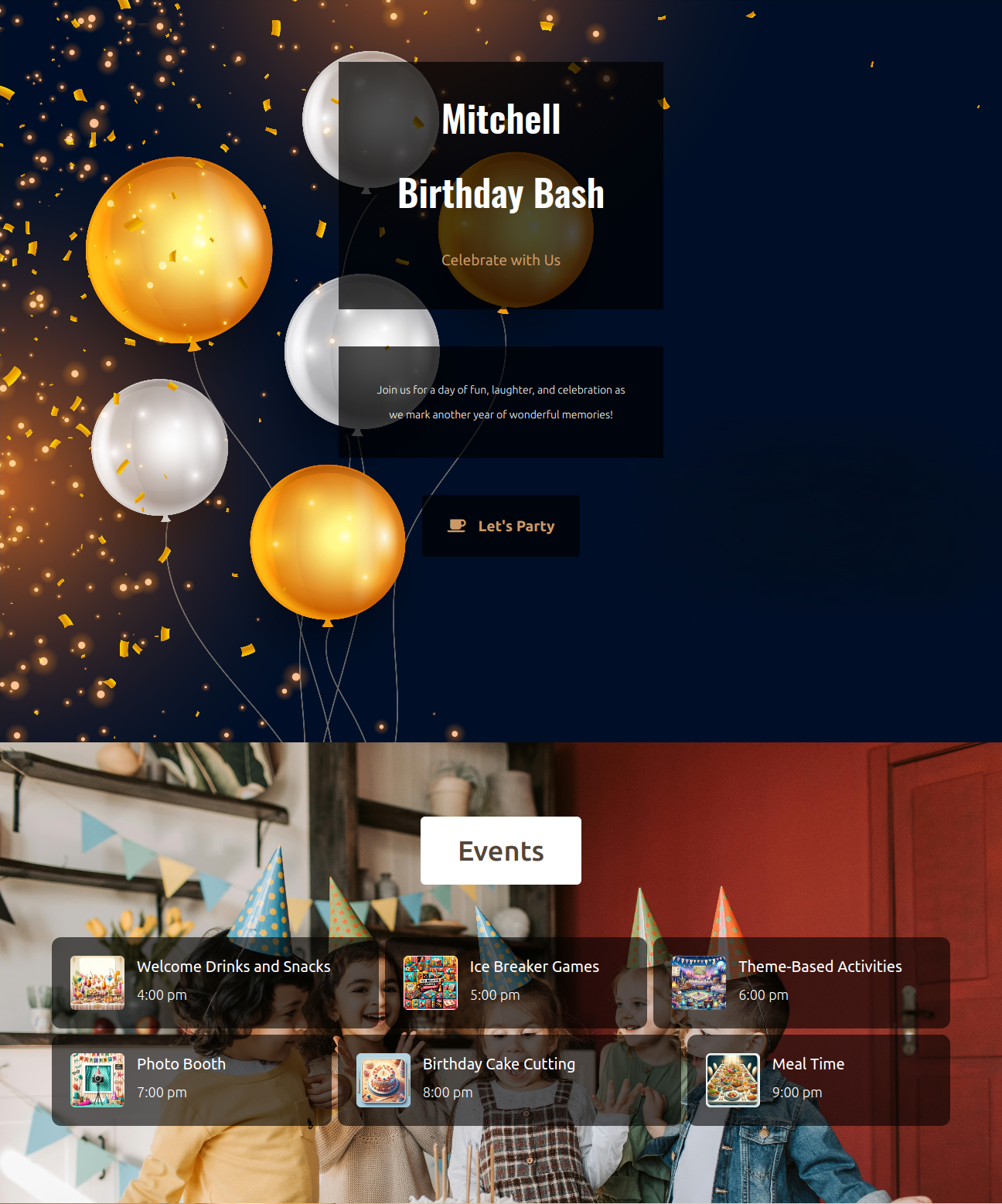 Birthday Bash template preview
